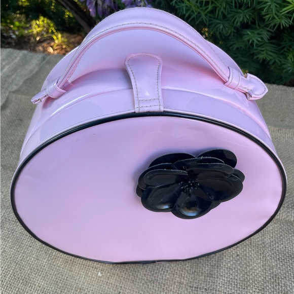 Original Retro Brand Pink Cosmetic Bag with Black Flower - Picture 1 of 7